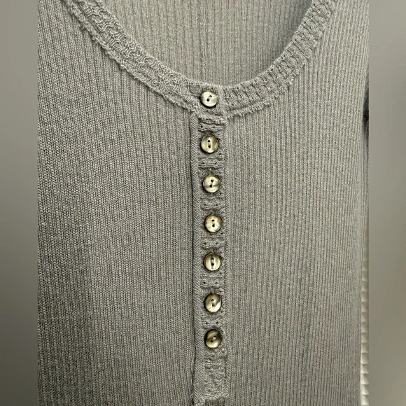 Free People Ribbed Scoop Neck Mini Dress - Silk & Cashmere - Picture 4 of 12